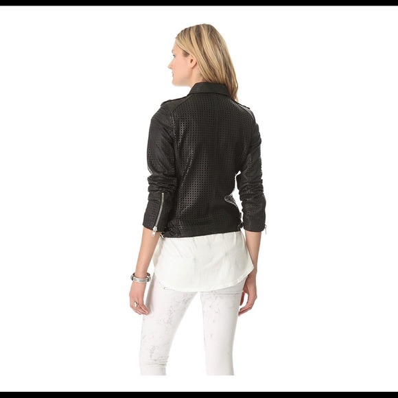 IRO Caelie perforated leather jacket size 1 small - Picture 5 of 8